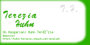 terezia huhn business card